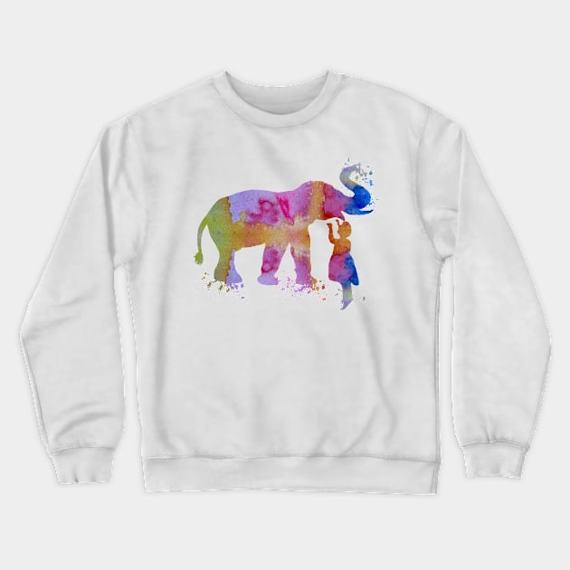 elephant and child Crewneck Sweatshirt by TheJollyMarten